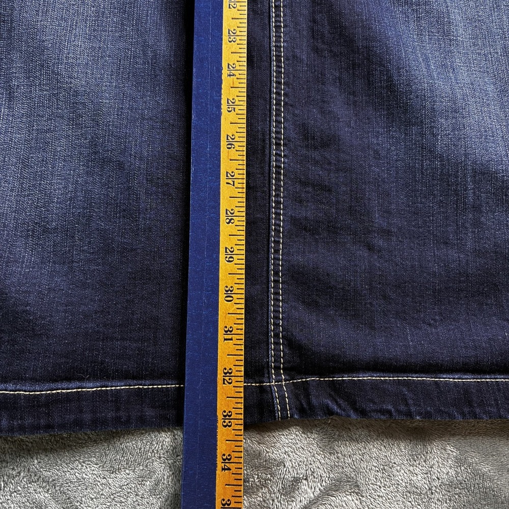 Est. 1946 Denim Womens Skirt Size 18W Dark Wash Pockets Back Slit Stretch Modest - Picture 11 of 12